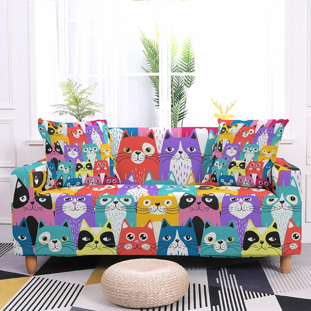 Elastic Sofa Covers for Living Room Cartoon Cat Animal Stretch Sofa Slipcovers Sectional Couch Cover L Shape Corner Sofa Cover
Elastic Sofa Covers for Living Room Cartoon Cat Animal Stretch Sofa Slipcovers Sectional Couch Cover L Shape Corner Sofa Cover