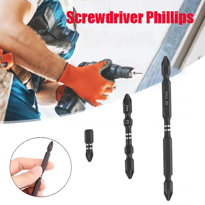 PH2 1/4" Hardness Magnetic Impact Drivers Cross Head Screwdriver Bit Double Head Electric Screwdriver Set Phillips Screw Driver
PH2 1/4" Hardness Magnetic Impact Drivers Cross Head Screwdriver Bit Double Head Electric Screwdriver Set Phillips Screw Driver