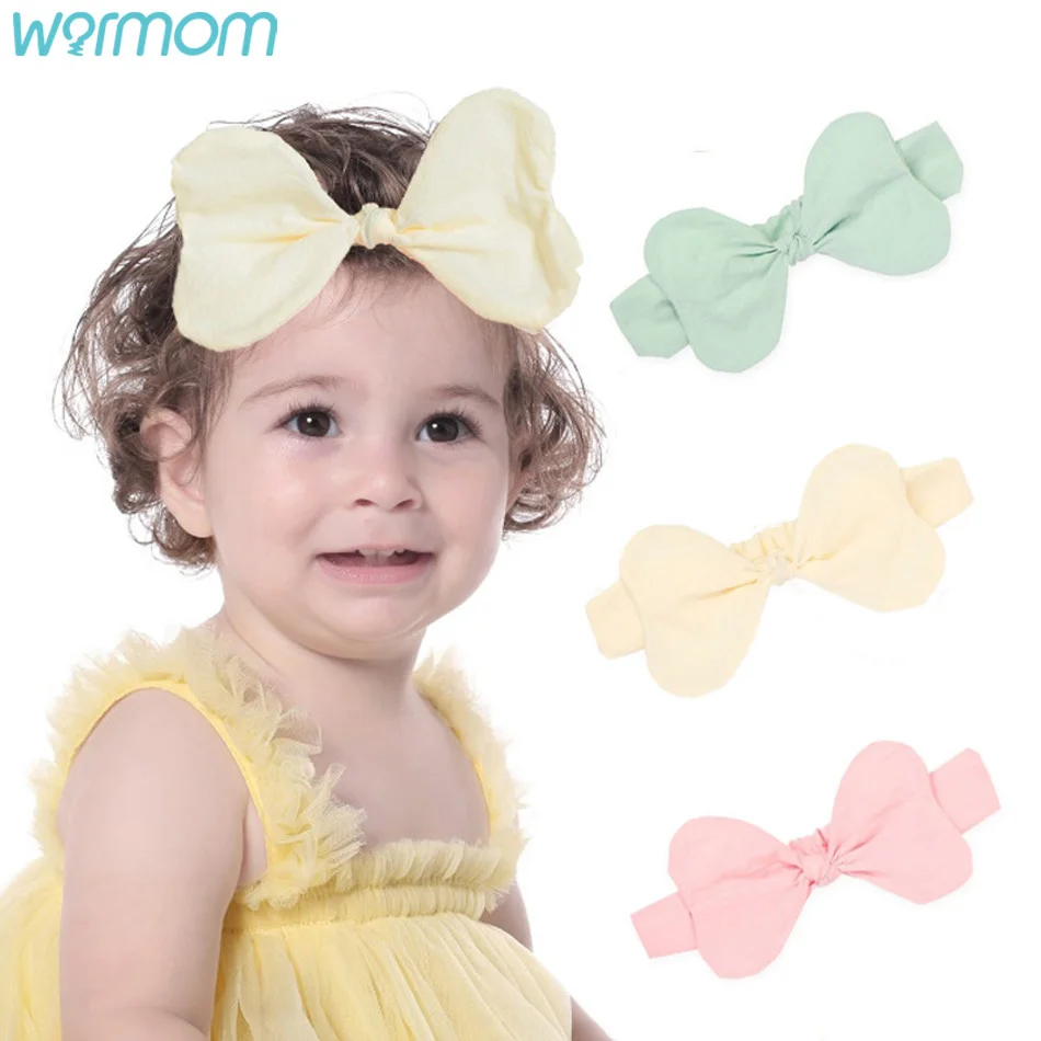 

Warmom Handmade Big Butterfly Baby Hairband Newborn Girl Turban Soft Kids Toddler Hairband Haarband Baby Hair Accessories