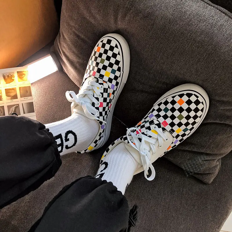 Women Shoes Women's Sneakers Plaid Casual Tennis Shoes Checkered Women's Flat Shoes Kawaii Shoes Basket Women Vulcanize Shoes 
Women Shoes Women's Sneakers Plaid Casual Tennis Shoes Checkered Women's Flat Shoes Kawaii Shoes Basket Women Vulcanize Shoes