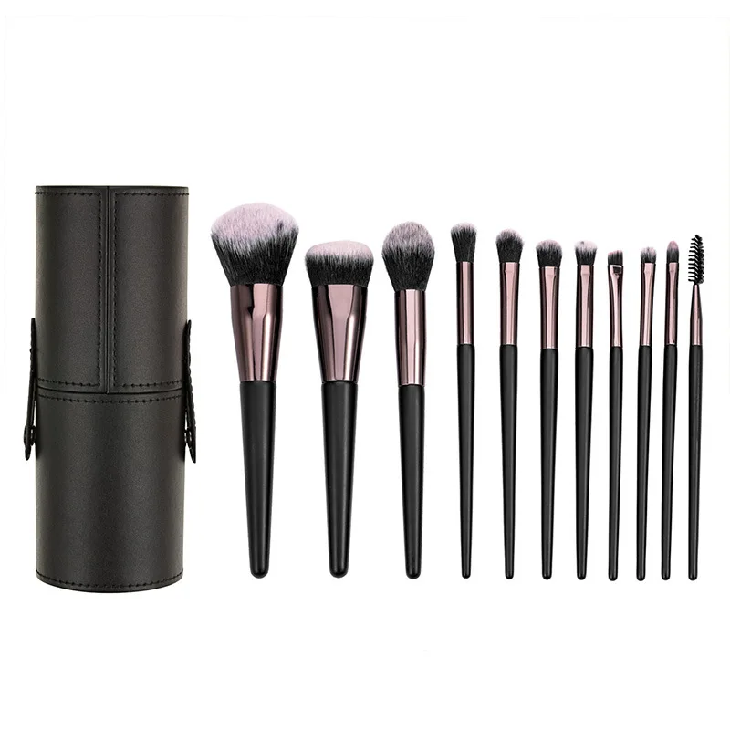 11pc Black Makeup Brush Set Blush Eyeshadow Concealer Lip Cosmetics Make up For Beginner Powder Foundation Beauty Tools
11pc Black Makeup Brush Set Blush Eyeshadow Concealer Lip Cosmetics Make up For Beginner Powder Foundation Beauty Tools