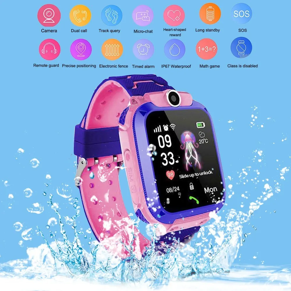 Kids Intelligent Watch IP67 Waterproof Touch-screen SOS Phone Call Device Location Tracker Anti-lost Watches
Kids Intelligent Watch IP67 Waterproof Touch-screen SOS Phone Call Device Location Tracker Anti-lost Watches