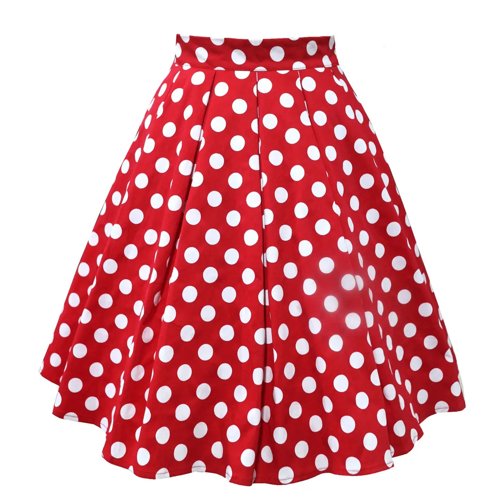 Women Vintage Pleated Skirt Small Red Polka Dot Skirt A-line Printed Mid Skirts Summer Chic Swing Beach Women Skirt
Women Vintage Pleated Skirt Small Red Polka Dot Skirt A-line Printed Mid Skirts Summer Chic Swing Beach Women Skirt