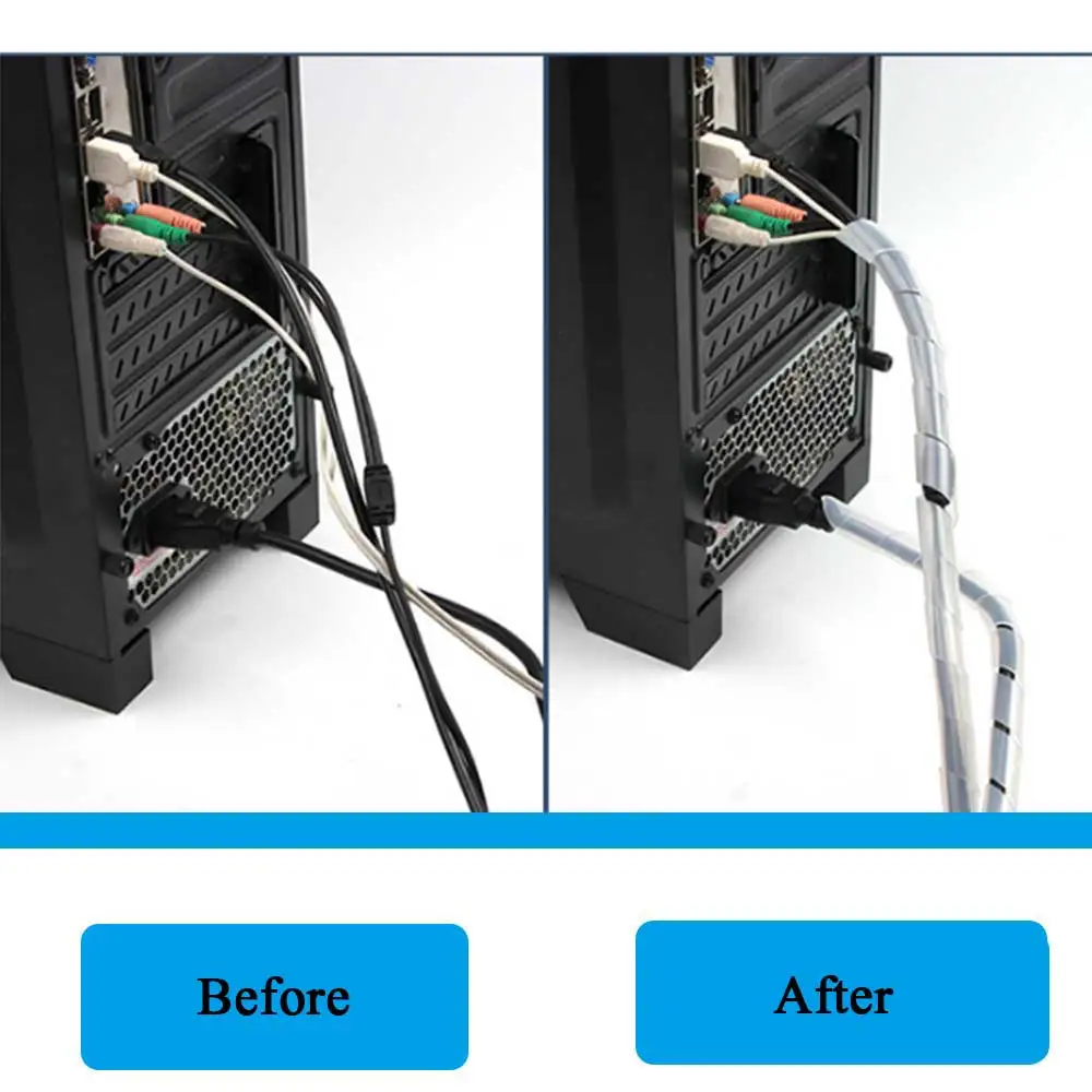 Black Cable Wire Organizer Manager Spiral Wrapping Band Wire Wiring Wrap
Black Cable Wire Organizer Manager Spiral Wrapping Band Wire Wiring Wrap