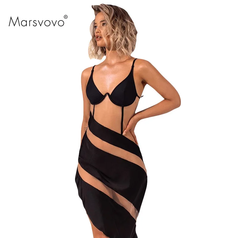 Patchwork Midi Dress Slim Backless V-Neck Woman Vestidos Sling Perspective Mesh Irregular Woman Sundress Sexy Party Dresses 2021
Patchwork Midi Dress Slim Backless V-Neck Woman Vestidos Sling Perspective Mesh Irregular Woman Sundress Sexy Party Dresses 2021