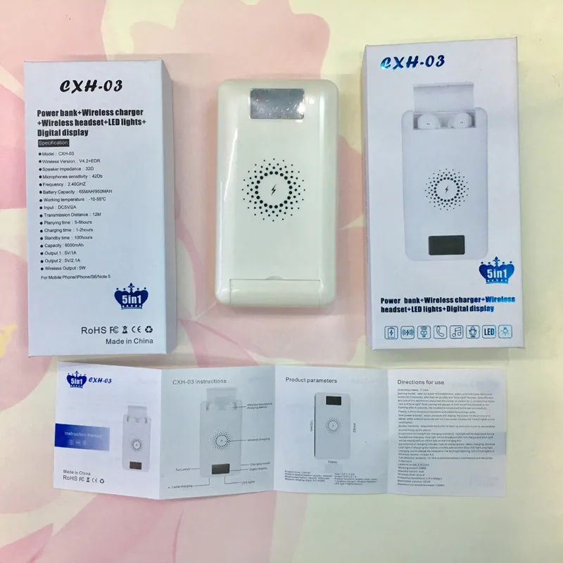 2021 New Three-In-One Wireless Power Bank Bluetooth Headset TWS Binaural 5.0 Bluetooth Headset Power Bank
2021 New Three-In-One Wireless Power Bank Bluetooth Headset TWS Binaural 5.0 Bluetooth Headset Power Bank