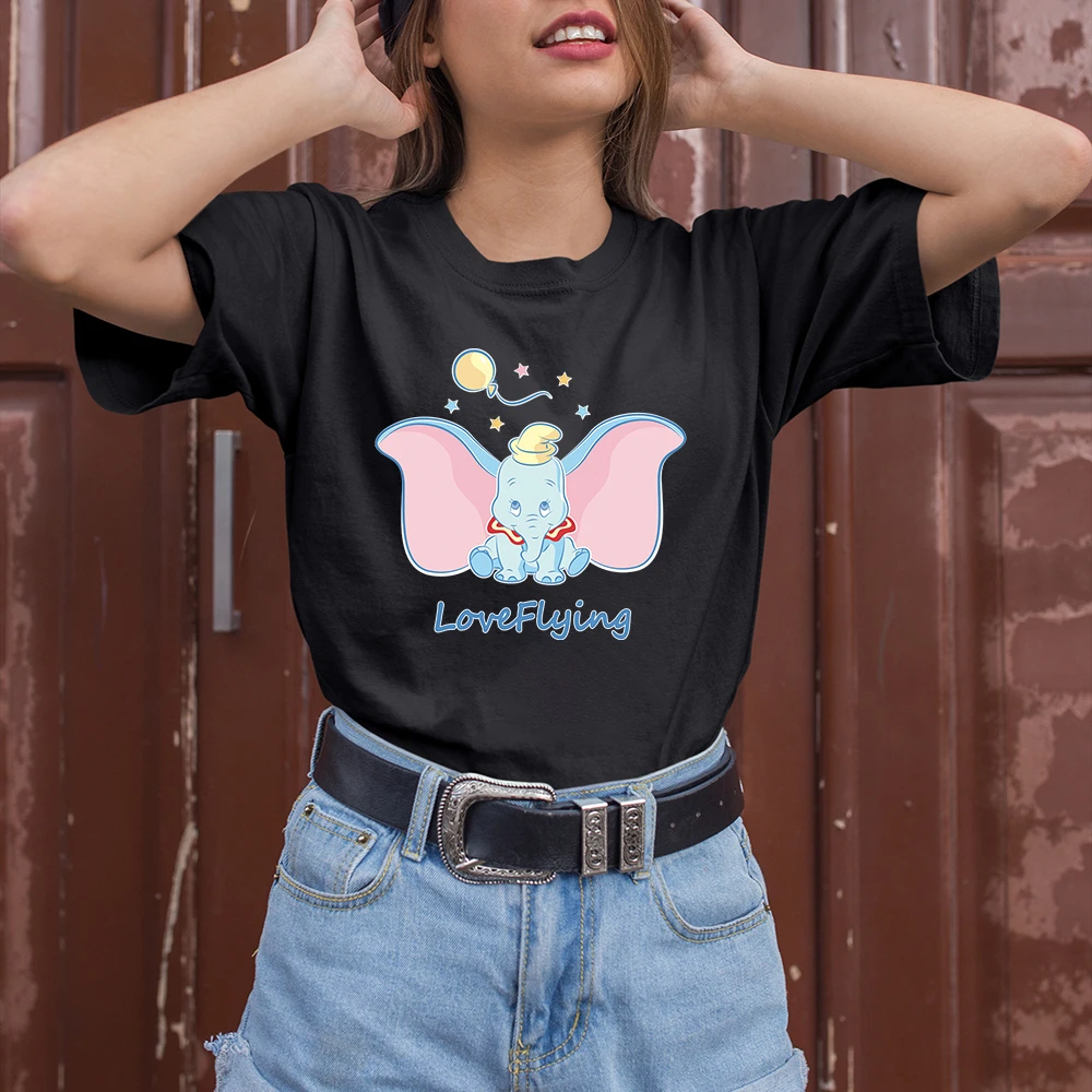 Young Style Women Tshirt Sweet Cute Dumbo Fashion Korean Clothes Short Sleeve Casual Summer Black Top Disney Cartoon Aesthetic
Young Style Women Tshirt Sweet Cute Dumbo Fashion Korean Clothes Short Sleeve Casual Summer Black Top Disney Cartoon Aesthetic