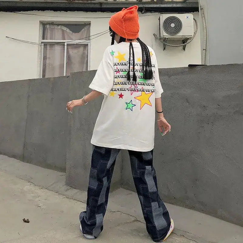 Gothic Women's T-shirt Dark Streetwear 5-pointed Star Print Graphic T-shirt Summer Short Sleeve Harajuku Korean Style Tees Top
Gothic Women's T-shirt Dark Streetwear 5-pointed Star Print Graphic T-shirt Summer Short Sleeve Harajuku Korean Style Tees Top