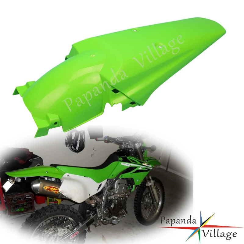 Универсальные защитные крылья для мотоцикла зеленые пластиковые Kawasaki KX KLX KXF 65 125