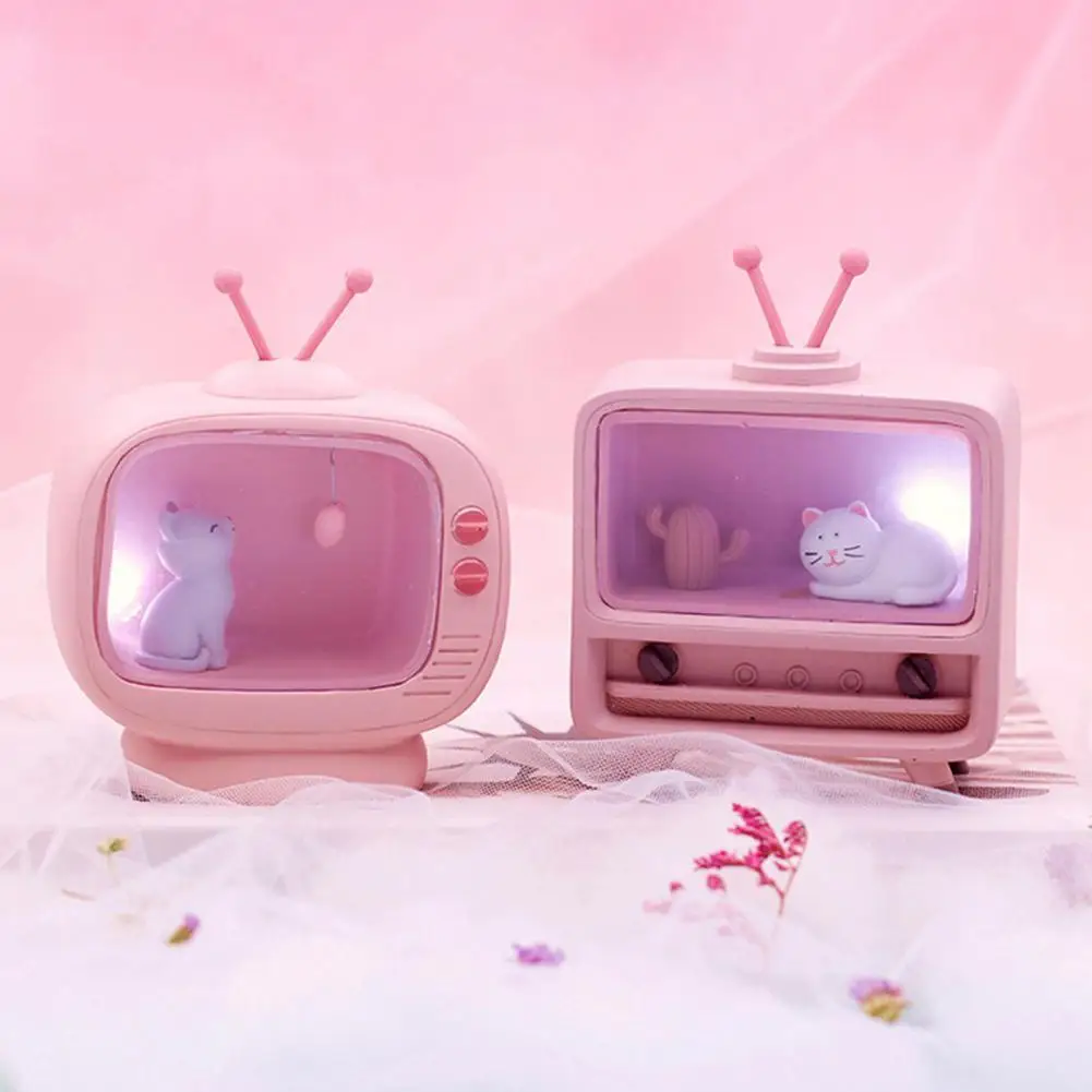 Pink Light Decor TV Shape Cats Statues Pink Animal Home Decoration Light for Garden Miniatures Creative Kitten Birthday Gift
Pink Light Decor TV Shape Cats Statues Pink Animal Home Decoration Light for Garden Miniatures Creative Kitten Birthday Gift