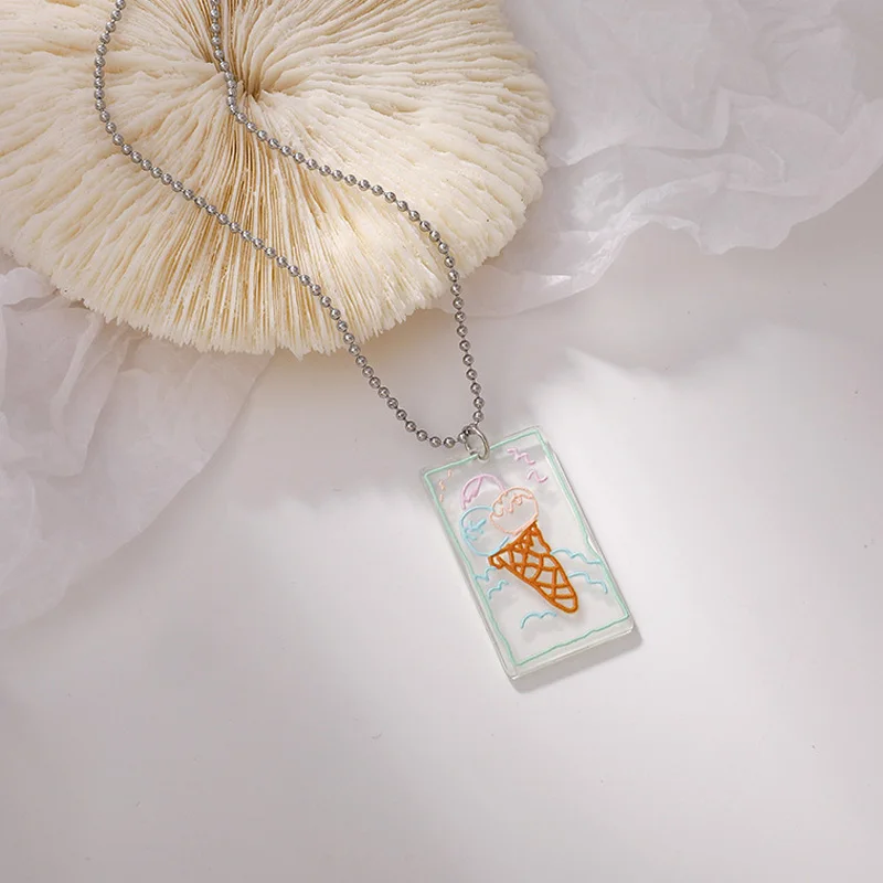 2021 Trendy Necklace for Women Girls Transparent Dog Flower Ice Cream Print Jewelry Fashion Gift Spring Summer
2021 Trendy Necklace for Women Girls Transparent Dog Flower Ice Cream Print Jewelry Fashion Gift Spring Summer