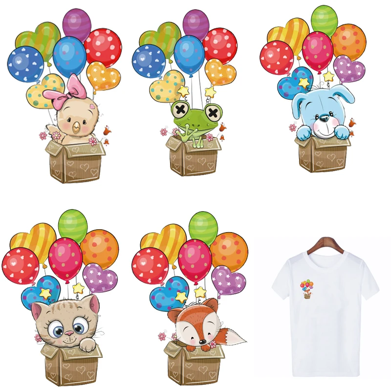Animal Balloon on The Box Diy Cute Patch for Kid's Clothing Heat Transfer Iron on Custom Patches Thermo Sticker on Clothes T
Animal Balloon on The Box Diy Cute Patch for Kid's Clothing Heat Transfer Iron on Custom Patches Thermo Sticker on Clothes T