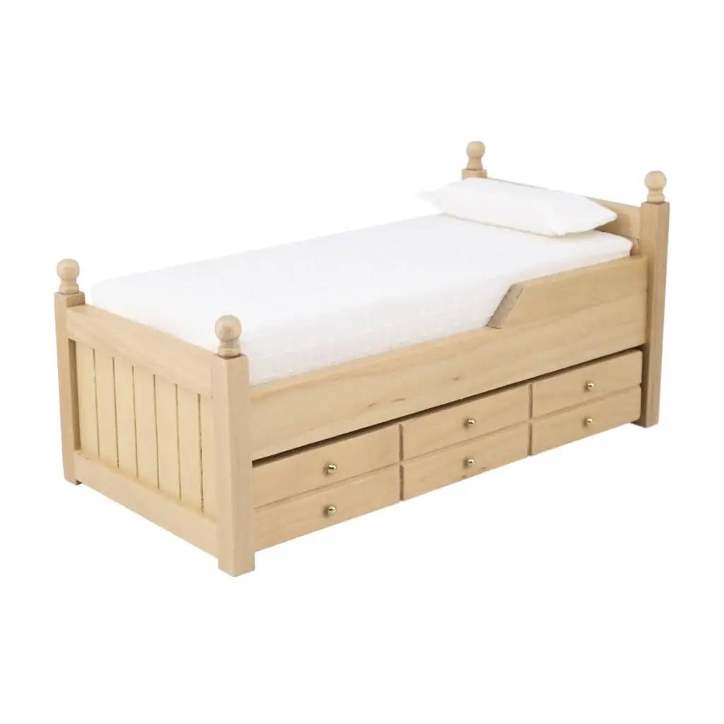 Dollhouse Miniature Furniture 1/12 Scale Bedroom Handcraft Modern Bed
Dollhouse Miniature Furniture 1/12 Scale Bedroom Handcraft Modern Bed