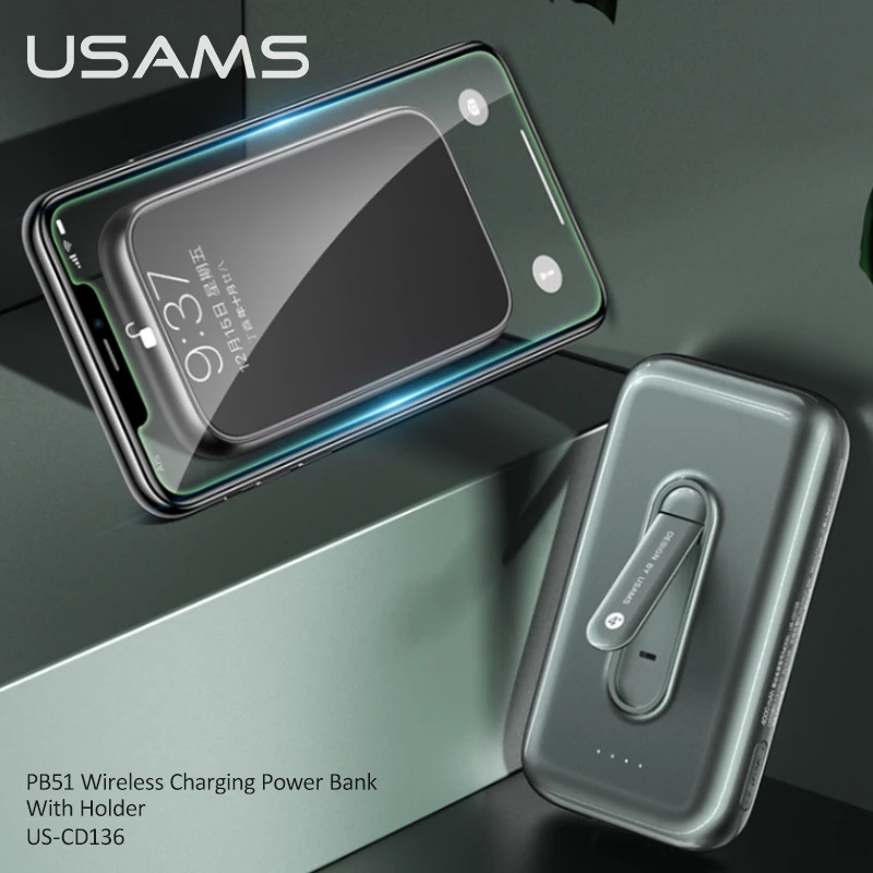USAMS 4000mAh Portable Wireless Charging Power Bank With Holder For iPhone Huawei Xiaomi Type C Micro External Battery Powerbank
USAMS 4000mAh Portable Wireless Charging Power Bank With Holder For iPhone Huawei Xiaomi Type C Micro External Battery Powerbank