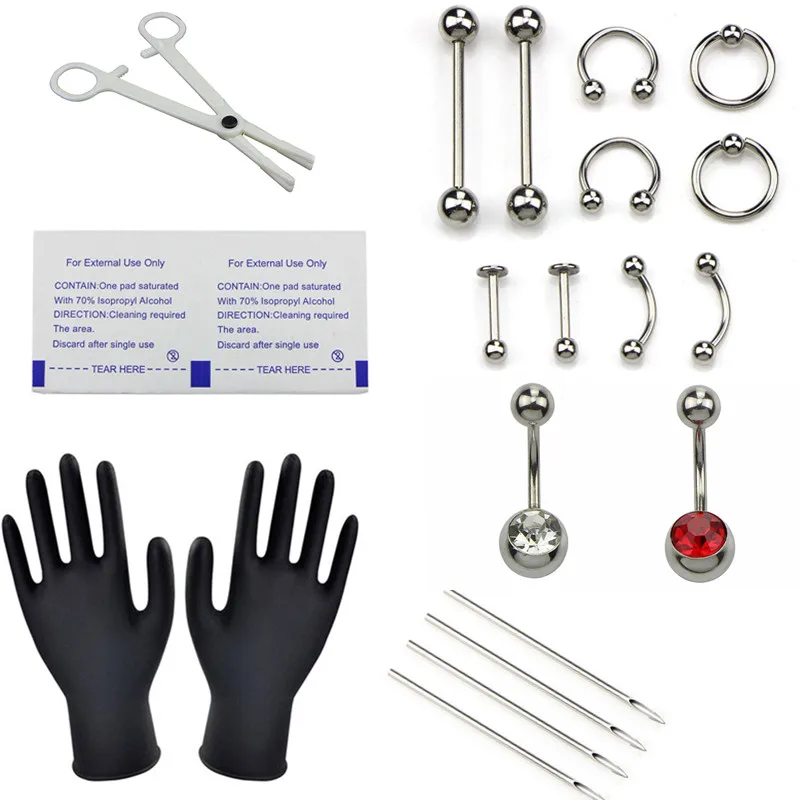 New Hot 1Set Body Piercing Tools Professional Piercing Tool Kit Sterile Belly Body Ring Needle Sets Cartilage Tools Body Jewelry
New Hot 1Set Body Piercing Tools Professional Piercing Tool Kit Sterile Belly Body Ring Needle Sets Cartilage Tools Body Jewelry
