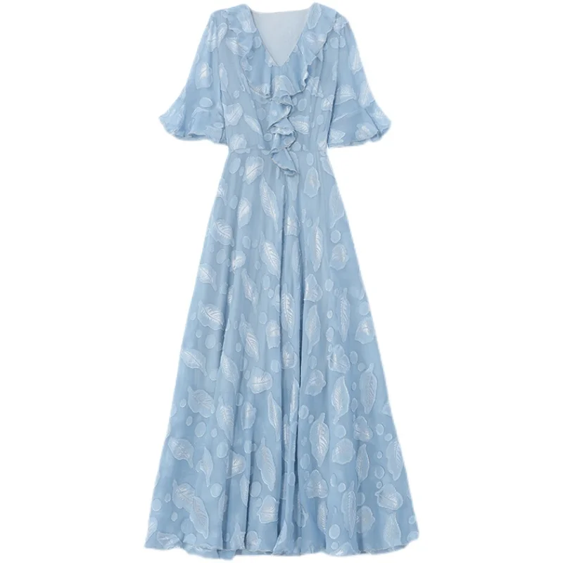 COIGARSAM 3XL Plus Size Three Quarter Sleeve Women Long dress New Spring Summer Chiffon Dresses Gray Pink Navy Champagne Black
COIGARSAM 3XL Plus Size Three Quarter Sleeve Women Long dress New Spring Summer Chiffon Dresses Gray Pink Navy Champagne Black