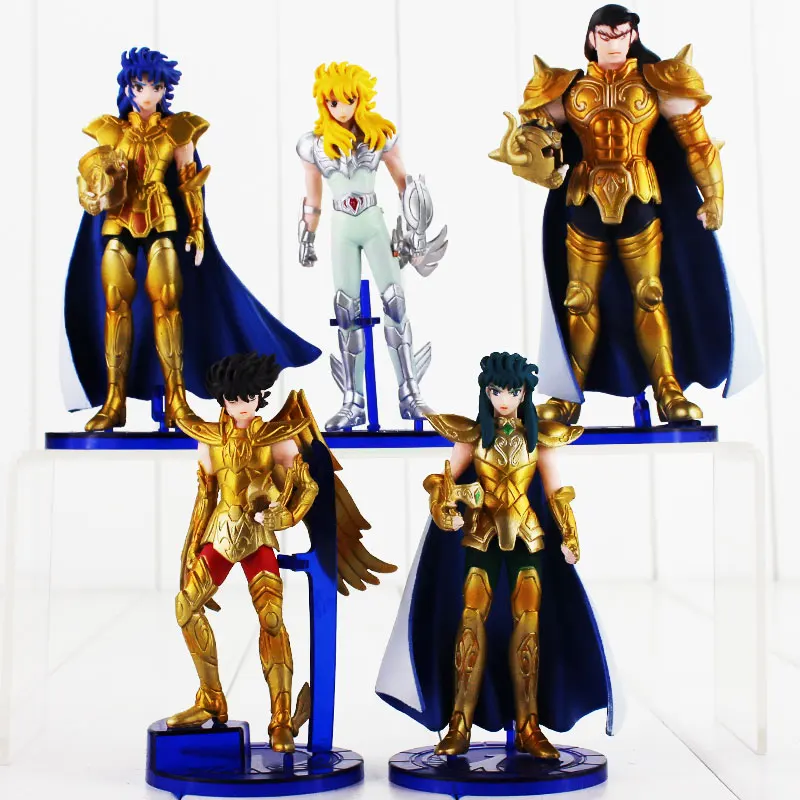 Фигурки героев из ПВХ Рыцари Зодиака куклы игрушки-модели 5 шт./компл. Saint Seiya Warior