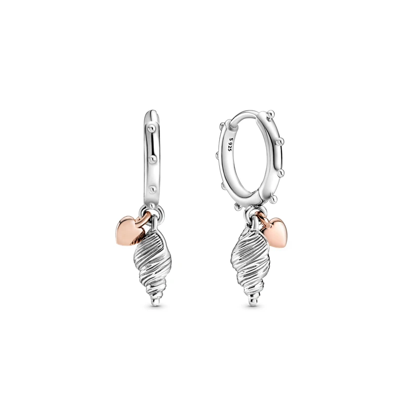 Fashion 925 Sterling Silver Ocean Series Heart & Conch Shell Hoop Earrings For Women Earings Original Fashion Jewelry 
Fashion 925 Sterling Silver Ocean Series Heart & Conch Shell Hoop Earrings For Women Earings Original Fashion Jewelry
