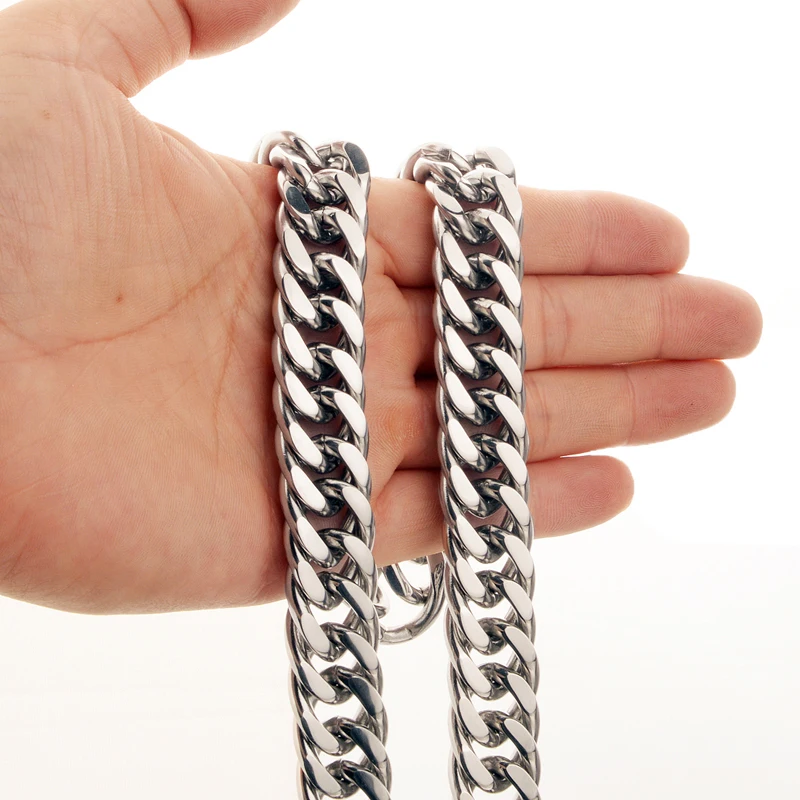 Tisnium 16mm Cuban Link Chain Man's Necklace Pendant Choker Heavy Stainless Steel Jewelry Steampunk New Year Gift Wholesale
Tisnium 16mm Cuban Link Chain Man's Necklace Pendant Choker Heavy Stainless Steel Jewelry Steampunk New Year Gift Wholesale