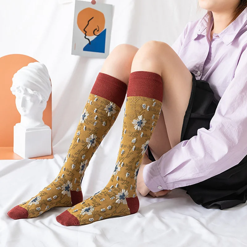 Japanese Style Women Long Socks Stockings Autumn Winter Warm Girls Students Over Knee Socks Floral Print Thermal Thigh High Sock
Japanese Style Women Long Socks Stockings Autumn Winter Warm Girls Students Over Knee Socks Floral Print Thermal Thigh High Sock