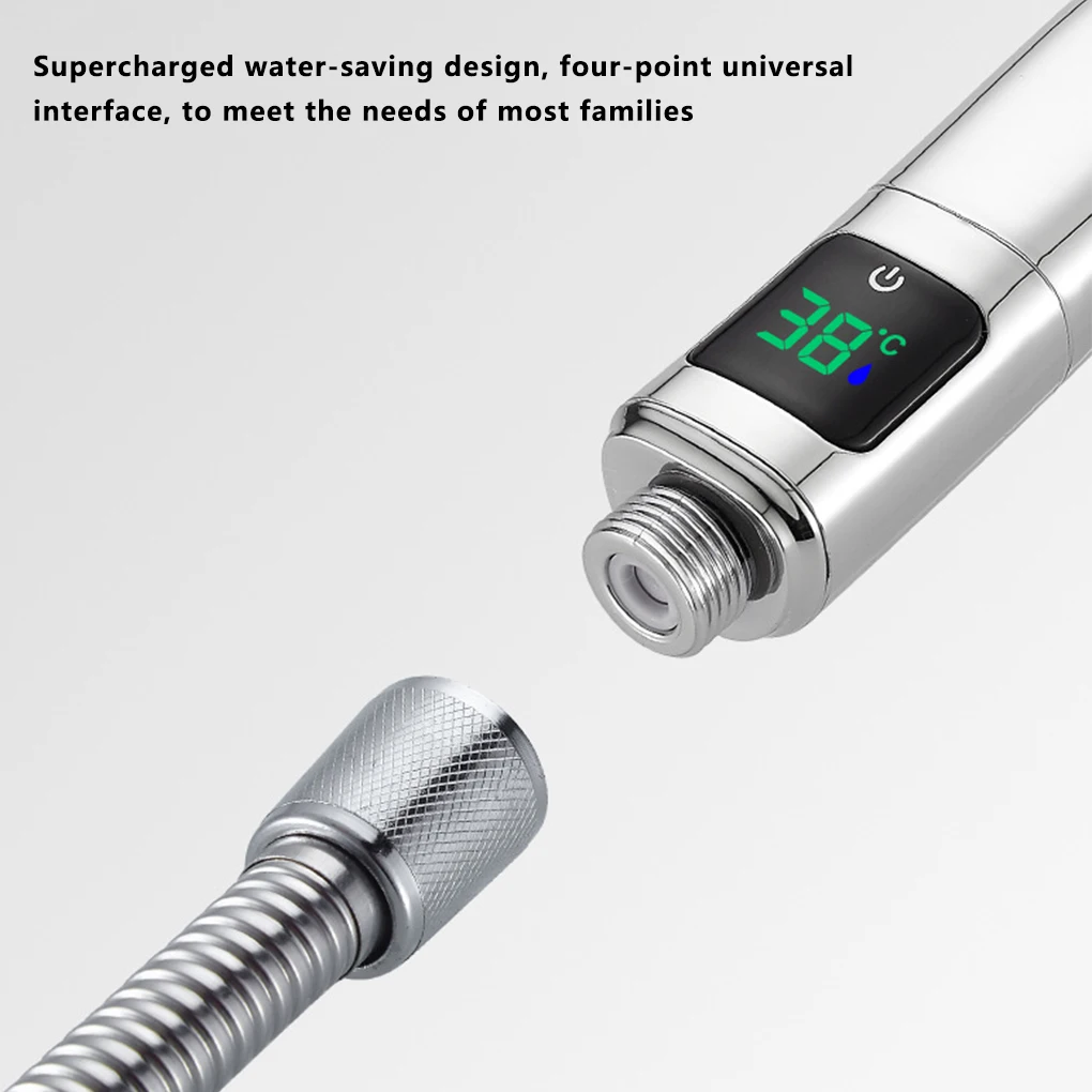 Pressurized Temperature Display Shower Adjustable Shower Head High Pressure Plastic Showerhead Bathroom Rain Water-Saving Nozzle
Pressurized Temperature Display Shower Adjustable Shower Head High Pressure Plastic Showerhead Bathroom Rain Water-Saving Nozzle