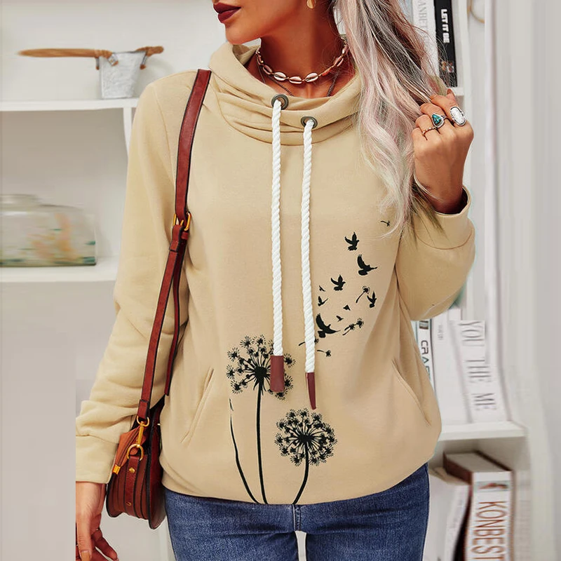 Women Tops Solid Long Sleeve Hooded Pocket Drawstring Pullover Casual Fashion Loose Sweatshirt Autumn 2021 Winter
Women Tops Solid Long Sleeve Hooded Pocket Drawstring Pullover Casual Fashion Loose Sweatshirt Autumn 2021 Winter