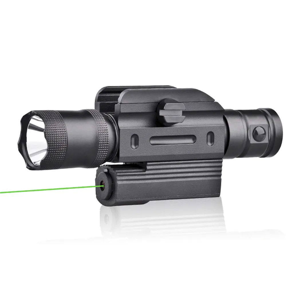 

Tactical fill light sight green laser flashlight laser sight combo Under-hung outdoor hunting fill light, used for shotgun campi