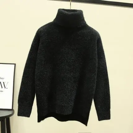 Mink Cashmere Knitted Sweater Women Turtleneck Autumn Winter 2020 Long Sleeve Jumper Korean Tops Pullover Female Knitwear
Mink Cashmere Knitted Sweater Women Turtleneck Autumn Winter 2020 Long Sleeve Jumper Korean Tops Pullover Female Knitwear