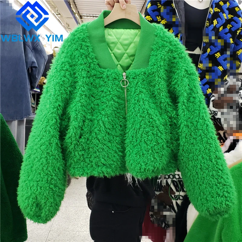 Winter Coat Women Zipper Stand Collar Fashion Faux Lamb Fur Jacket Short Plush Teddy Coat Thick Warm Loose Faux Fur Coat Female
Winter Coat Women Zipper Stand Collar Fashion Faux Lamb Fur Jacket Short Plush Teddy Coat Thick Warm Loose Faux Fur Coat Female