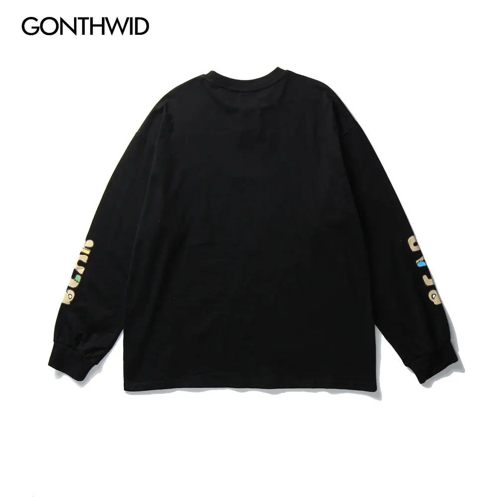 GONTHWID Cartoon Bear Print Long Sleeve Tees Shirts Mens Harajuku Casual Loose Cotton Tops 2020 Hip Hop Streetwear Fashion Tops
GONTHWID Cartoon Bear Print Long Sleeve Tees Shirts Mens Harajuku Casual Loose Cotton Tops 2020 Hip Hop Streetwear Fashion Tops