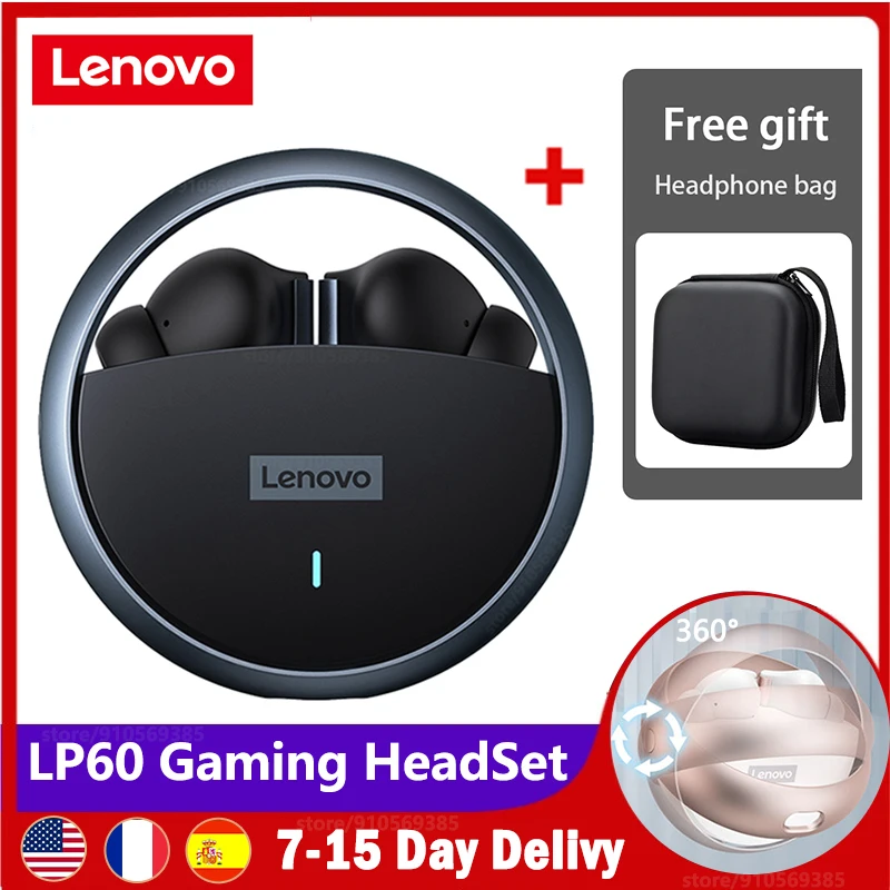 Игровые наушники Lenovo LP60 TWS, беспроводные наушники с Bluetooth, Hi-Fi наушники с низкой задержкой, наушники-вкладыши с шумоподавлением и микрофоном
Игровые наушники Lenovo LP60 TWS, беспроводные наушники с Bluetooth, Hi-Fi наушники с низкой задержкой, наушники-вкладыши с шумоподавлением и микрофоном