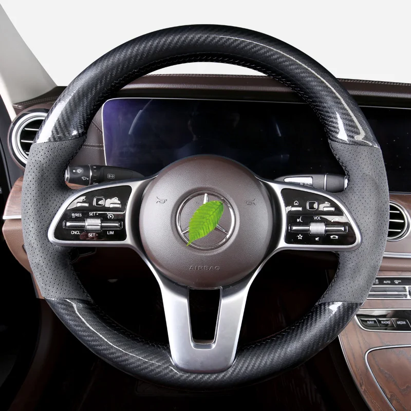 Real Alcantara Steering Wheel Cover For Benz A 180 A 200 A 260 B C E GLA GLB GLC GLS GLE Carbon Fible Suede leather accessories
Real Alcantara Steering Wheel Cover For Benz A 180 A 200 A 260 B C E GLA GLB GLC GLS GLE Carbon Fible Suede leather accessories