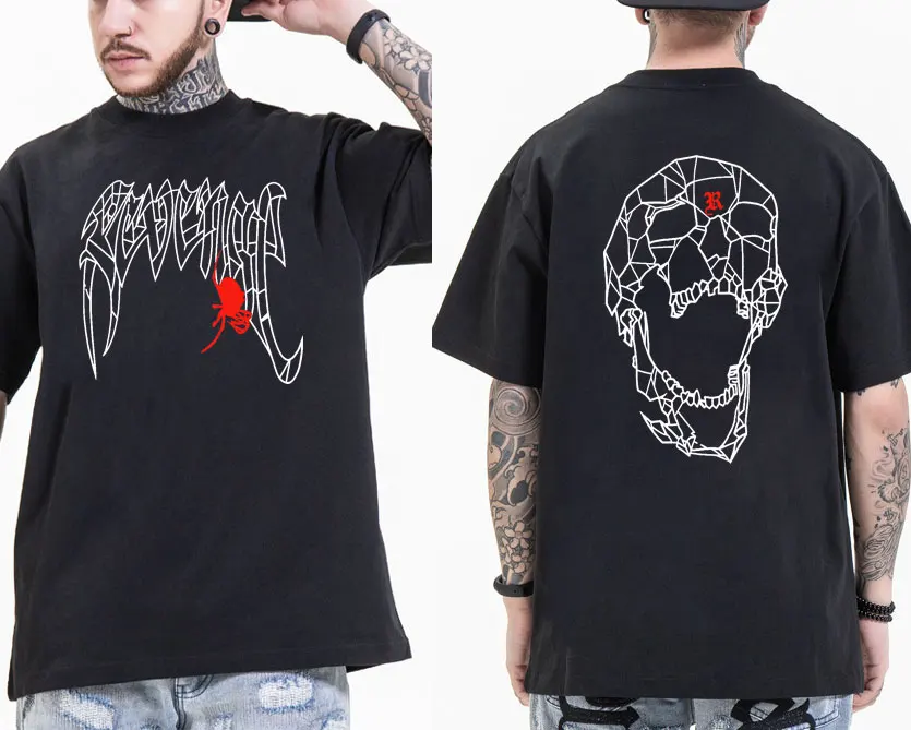 

SPIDER XXXtentacion Revenge T-shirt Dragon Bone Skeleton Print Tshirt Men Women 1:1 Best Quality Fashion Tees Hip Hop T Shirts