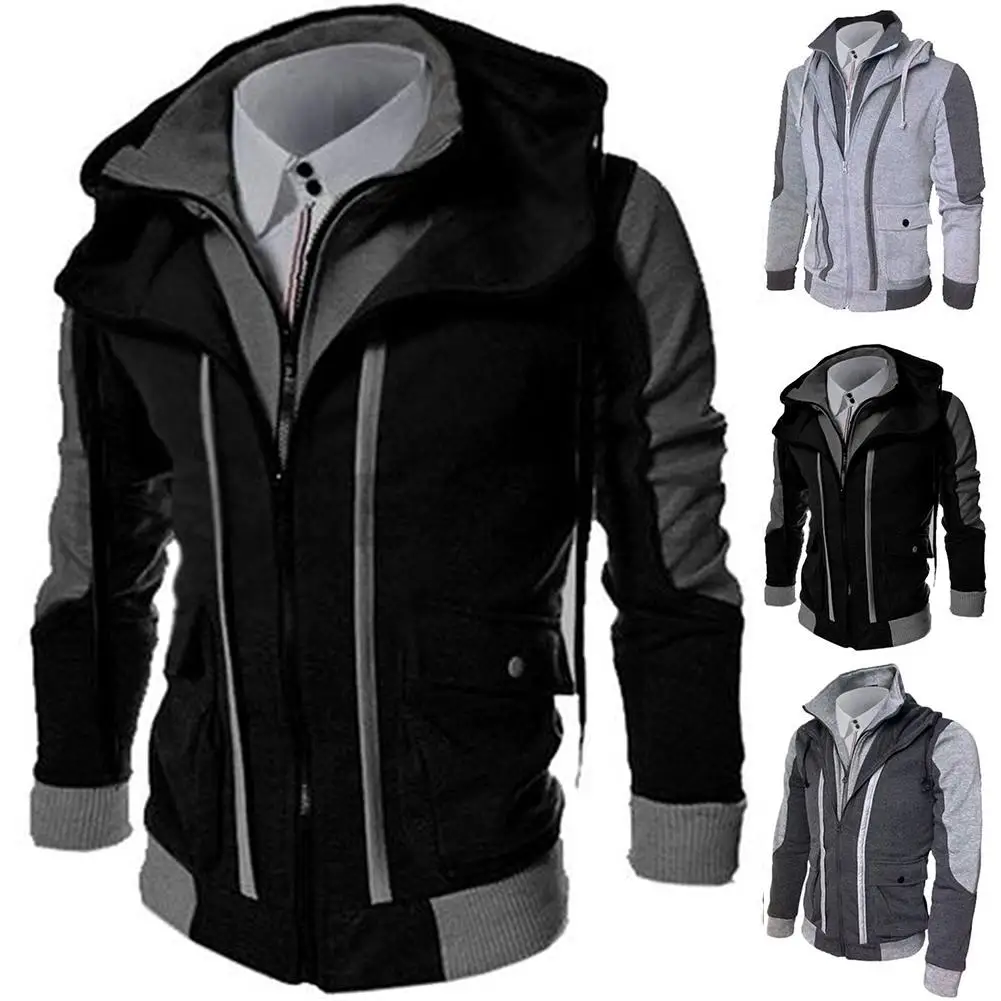 Casual Men Jackets Coats Winter Thick Warm Zipper Hooded Jackets Fake Two Pieces Sports Sweatshirt Men's Clothing dispel cold
Casual Men Jackets Coats Winter Thick Warm Zipper Hooded Jackets Fake Two Pieces Sports Sweatshirt Men's Clothing dispel cold