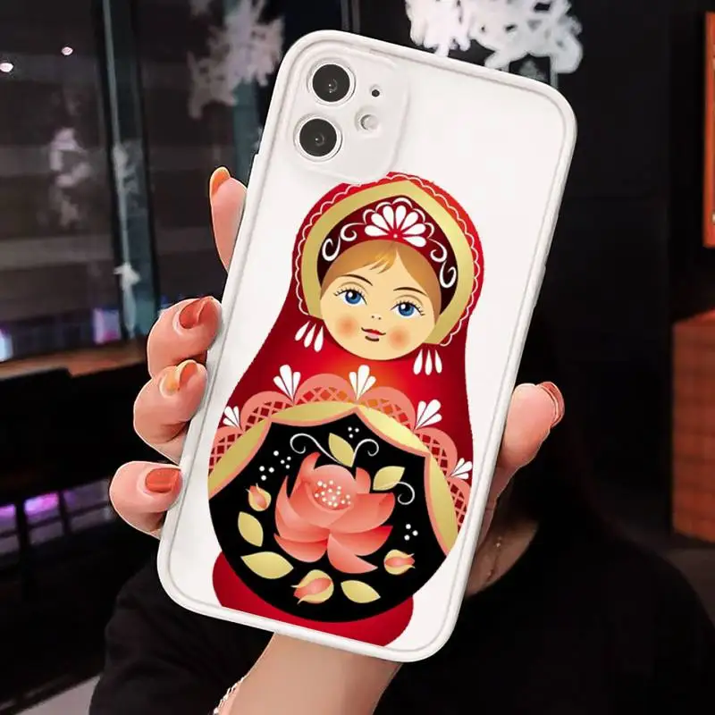 Russian Dolls Pattern Matryoshka Phone Case Matte Transparent for iPhone 7 8 11 12 s mini pro X XS XR MAX Plus cover funda
Russian Dolls Pattern Matryoshka Phone Case Matte Transparent for iPhone 7 8 11 12 s mini pro X XS XR MAX Plus cover funda