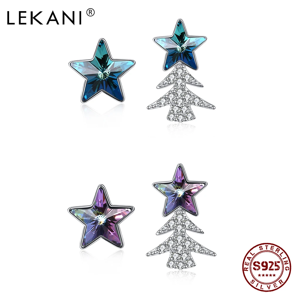 LEKANI 925 Sterling Silver Drop Earrings For Women Asymmetric Christmas Tree And Pentagram Blue Crystal Earrings Trend 2021
LEKANI 925 Sterling Silver Drop Earrings For Women Asymmetric Christmas Tree And Pentagram Blue Crystal Earrings Trend 2021