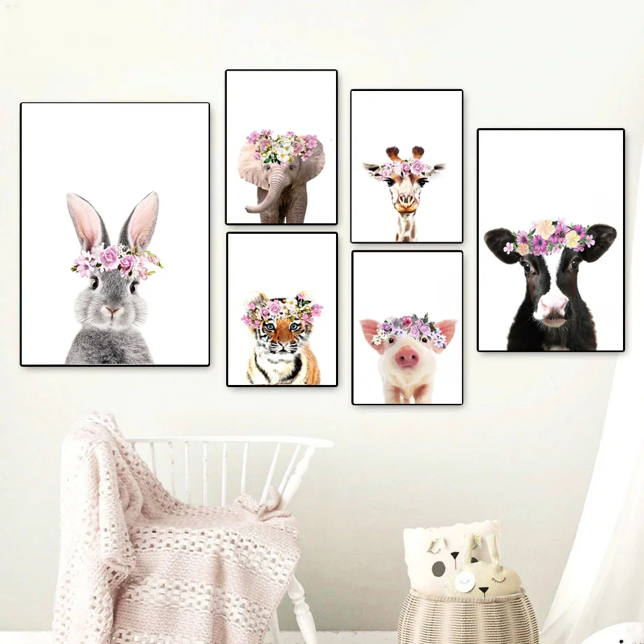 Elephant Giraffe Tiger Rabbit Cow Pig Wall Art Print Canvas Painting Nordic Posters And Prints Wall Pictures For Kids Room Decor
Elephant Giraffe Tiger Rabbit Cow Pig Wall Art Print Canvas Painting Nordic Posters And Prints Wall Pictures For Kids Room Decor