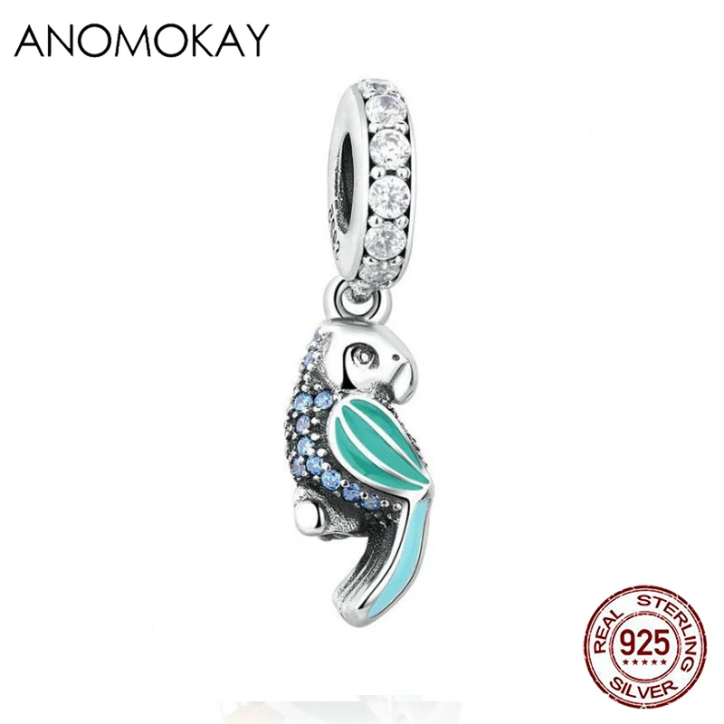 Anomokay Green Enamel Parrot S925 Silver Charm Pendant fit Bracelet Necklace 100% Sterling Silver White CZ Bird Bead Pendant
Anomokay Green Enamel Parrot S925 Silver Charm Pendant fit Bracelet Necklace 100% Sterling Silver White CZ Bird Bead Pendant