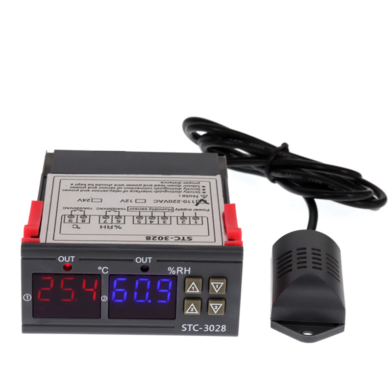 1pcs STC-3028 Digital Temperature Humidity Controller Home Fridge Thermostat Humidistat Thermometer Hygrometer Control Switch
1pcs STC-3028 Digital Temperature Humidity Controller Home Fridge Thermostat Humidistat Thermometer Hygrometer Control Switch