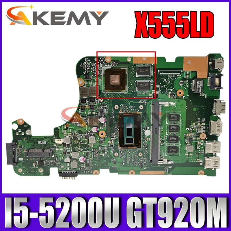 Akemy X555LD Laptop motherboard for ASUS X555LJ X555L original mainboard 4GB-RAM I5-5200U GT920M LVDS
Akemy X555LD Laptop motherboard for ASUS X555LJ X555L original mainboard 4GB-RAM I5-5200U GT920M LVDS