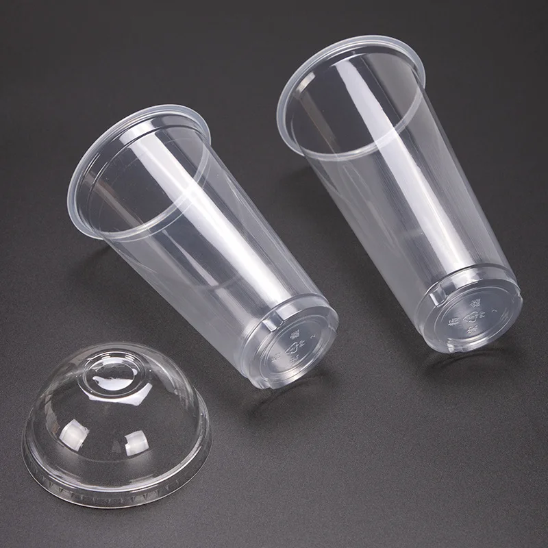 50pcs Net red 90mm caliber clear plastic cups packaging yogurt pudding jelly dessert cup juice coffee tea drinking cup with lid