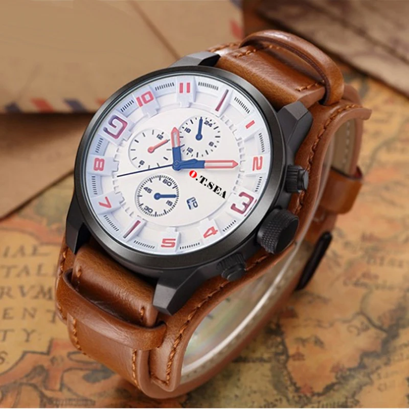 Fashion Steampunk Watches Men Big Dial Sport Watches 3 Decorative Dial Wide Strap Auto Date Quartz Wristwatch Relogio Masculino
Fashion Steampunk Watches Men Big Dial Sport Watches 3 Decorative Dial Wide Strap Auto Date Quartz Wristwatch Relogio Masculino