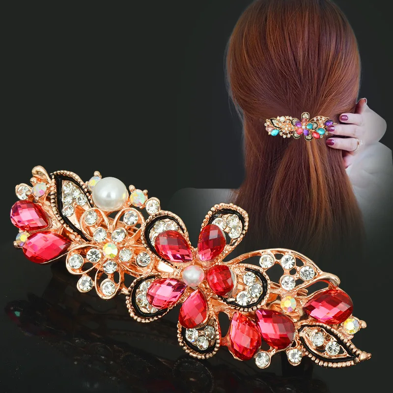 Hairpin Korean headdress adult simple versatile elegant lady hairpin crystal pearl hairpin spring horsetail top clip
Hairpin Korean headdress adult simple versatile elegant lady hairpin crystal pearl hairpin spring horsetail top clip
