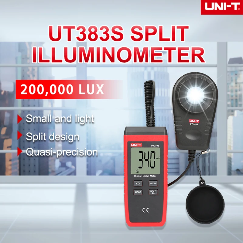 UNI-T Мини Измеритель освещенности UT383 / UT383BT UT383S цифровая Освещенность метр Lux Fc