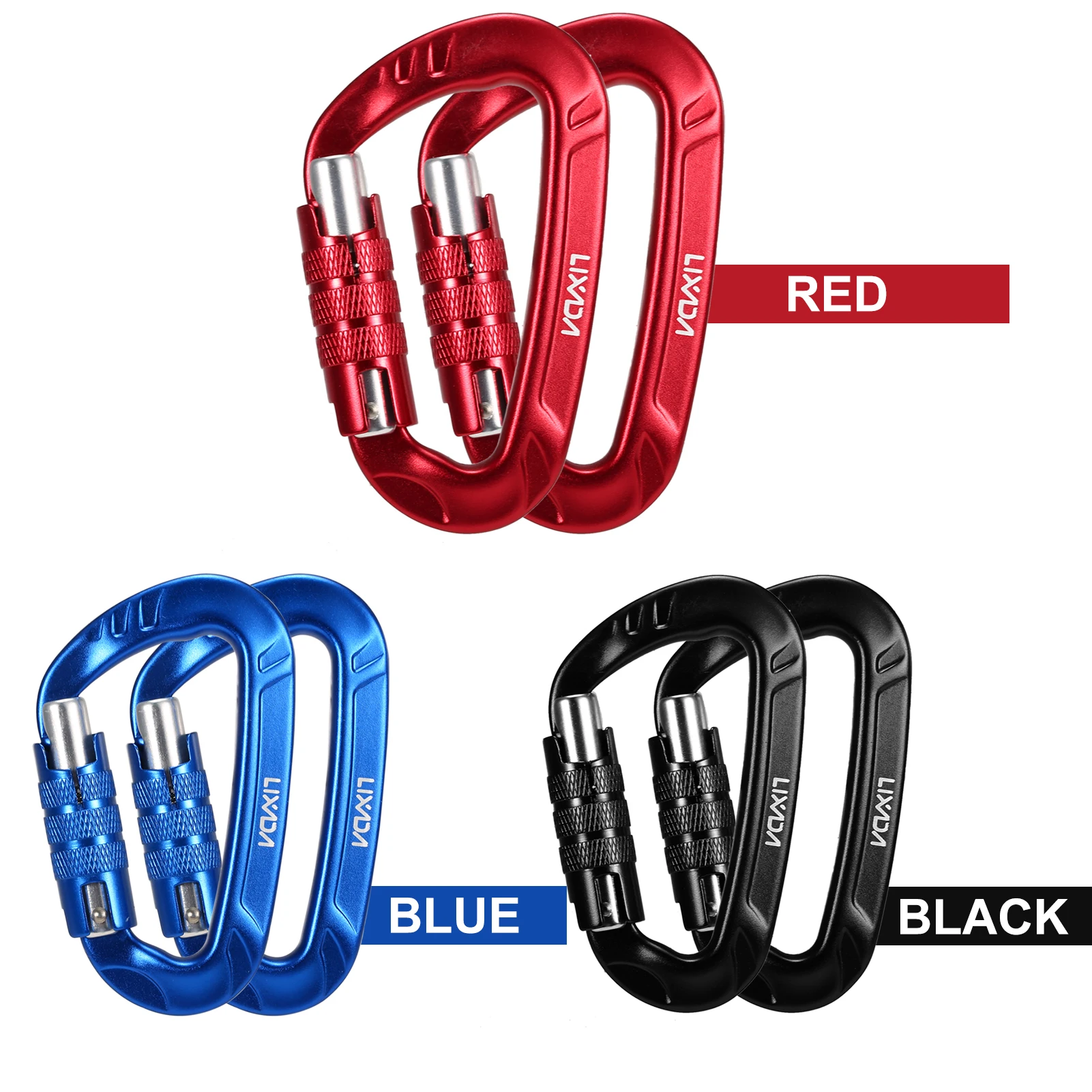 Lixada 2pcs Carabiner 12KN Clips D-Ring Locking Key Survial Key Chain Climb Hook Clip Backpack Buckle Keychain Outdoor Climbing
Lixada 2pcs Carabiner 12KN Clips D-Ring Locking Key Survial Key Chain Climb Hook Clip Backpack Buckle Keychain Outdoor Climbing