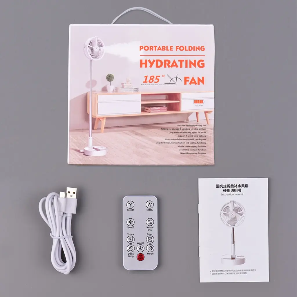 USB Eletric Fan Humidifying Hydration Water Spray Fan Desk Lamp Fan Floor Standing Fan Folding fan portable floor fan New
USB Eletric Fan Humidifying Hydration Water Spray Fan Desk Lamp Fan Floor Standing Fan Folding fan portable floor fan New