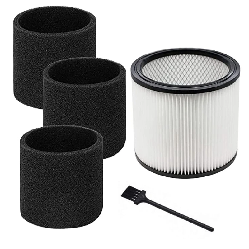 Foam Sleeve Filter for Shop-Vac 90304 90350 90333 for Most 5 Gallon Up Wet/Dry Vacuum 90585 (1 Filter+3 Foam+1 Brush)
Foam Sleeve Filter for Shop-Vac 90304 90350 90333 for Most 5 Gallon Up Wet/Dry Vacuum 90585 (1 Filter+3 Foam+1 Brush)