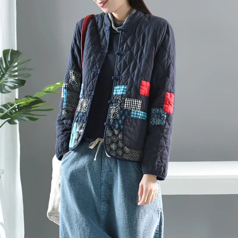 Cotton jacket autumn and winter new retro art style splicing jacket casual thick cotton linen ins tide brand net red hot sale 
Cotton jacket autumn and winter new retro art style splicing jacket casual thick cotton linen ins tide brand net red hot sale