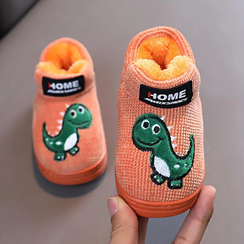 Non-slip Children Home Slippers Baby Warm Plush Indoor Shoes Winter Cartoon Dinosaur Kids Slipper for Boys Girls Flip Flops Soft
Non-slip Children Home Slippers Baby Warm Plush Indoor Shoes Winter Cartoon Dinosaur Kids Slipper for Boys Girls Flip Flops Soft