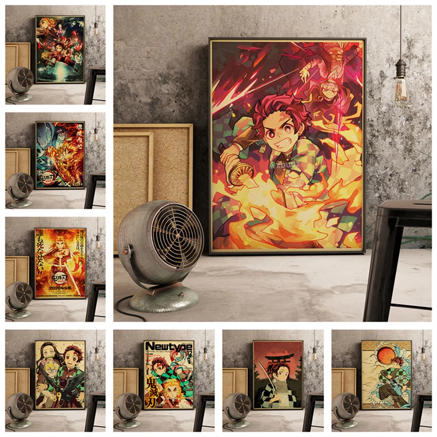Japanese Comic Movie Demon Slayer Mugen Train Anime Poster Kimetsu no Yaiba Mugen Ressha-hen Painting Art Home canvas painting
Japanese Comic Movie Demon Slayer Mugen Train Anime Poster Kimetsu no Yaiba Mugen Ressha-hen Painting Art Home canvas painting